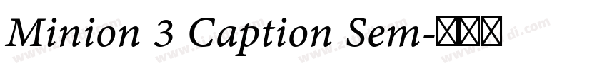 Minion 3 Caption Sem字体转换
